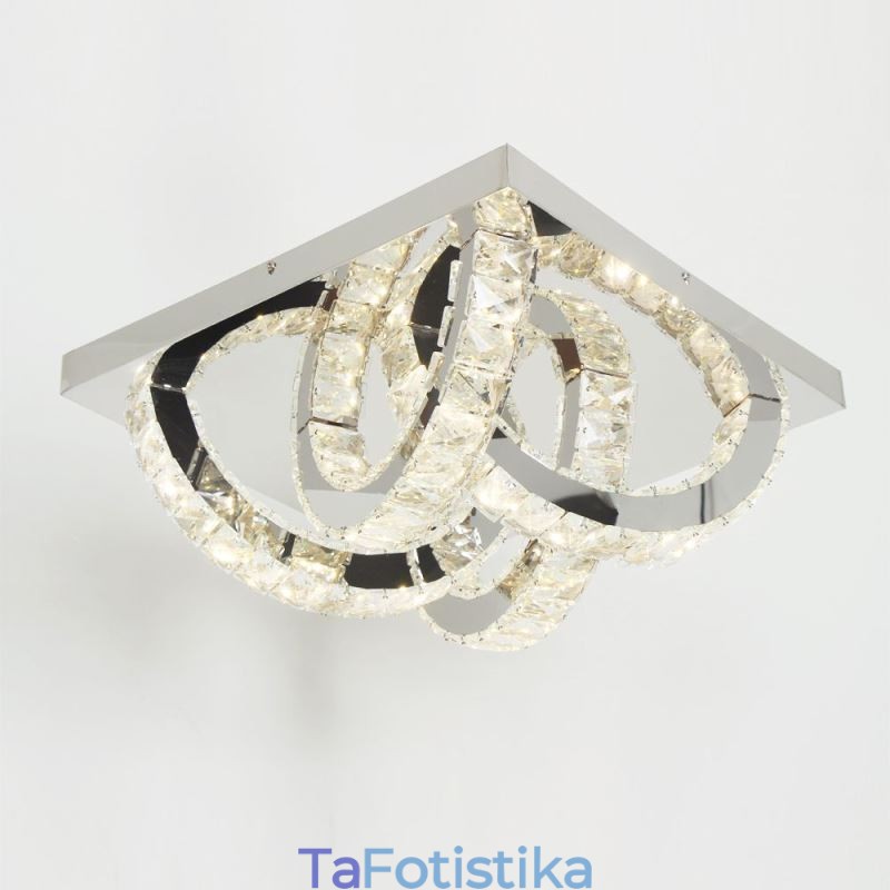 Κρυστάλλινο φωτιστικό οροφής Semi Ring Flush Mount