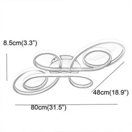 Φωτιστικό οροφής με μοντέρνο κινέζικο Knot Flush