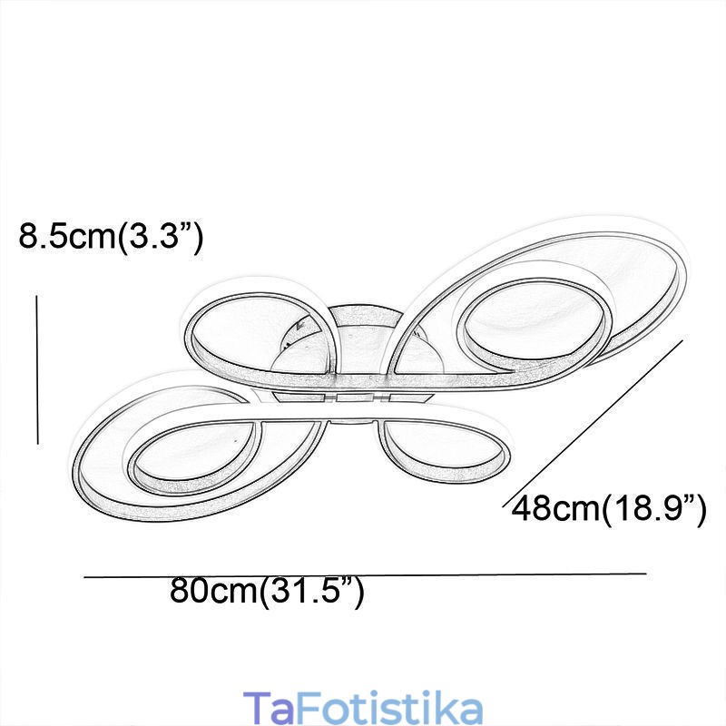 Φωτιστικό οροφής με μοντέρνο κινέζικο Knot Flush