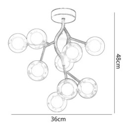Φωτιστικό οροφής Nordic Branches Flush Mount
