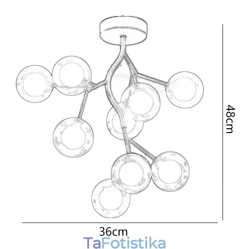 Φωτιστικό οροφής Nordic Branches Flush Mount