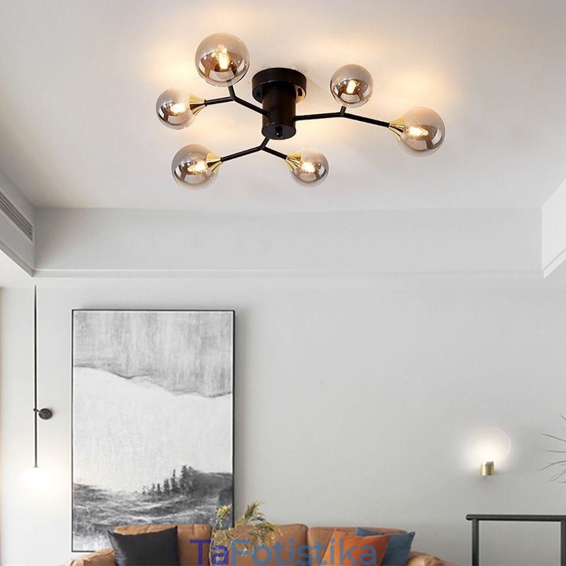 Φωτιστικό οροφής Magic Bean Flush με Glass Ball Flush Mount