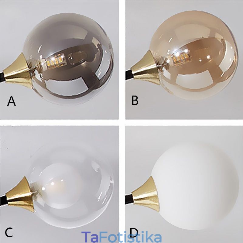 Φωτιστικό οροφής Magic Bean Flush με Glass Ball Flush Mount
