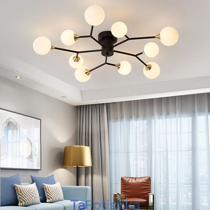Φωτιστικό οροφής Magic Bean Flush με Glass Ball Flush Mount
