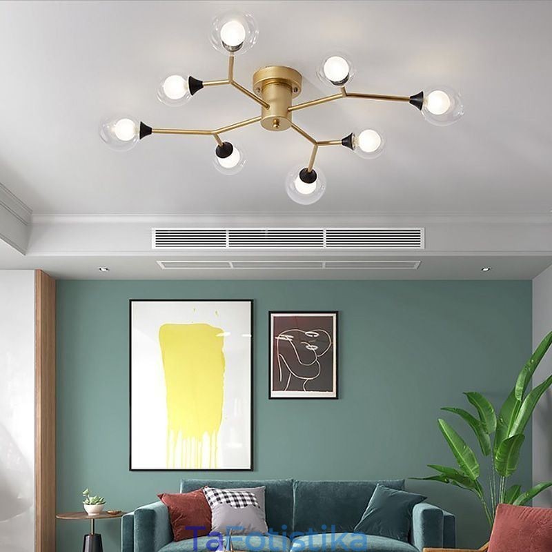 Φωτιστικό οροφής Magic Bean Flush με Glass Ball Flush Mount