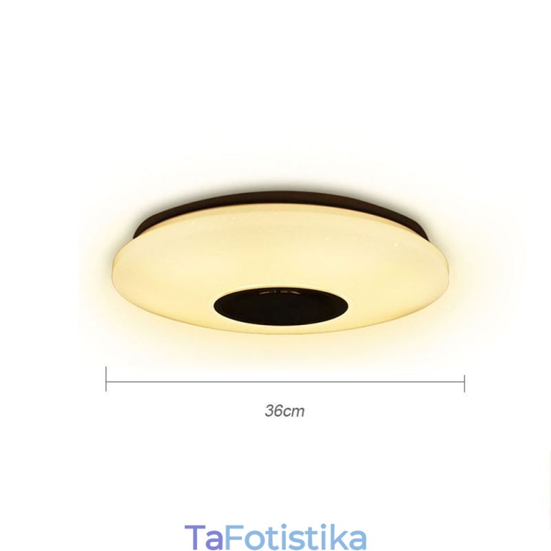 Χρωματιστό φωτιστικό οροφής Flush Mount με λειτουργία χρονισμού ηχείου μουσικής Bluetooth