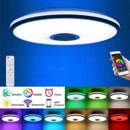 Χρωματιστό φωτιστικό οροφής Flush Mount με λειτουργία χρονισμού ηχείου μουσικής Bluetooth