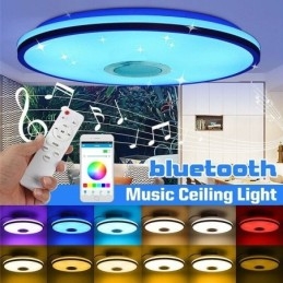 Χρωματιστό φωτιστικό οροφής Flush Mount με λειτουργία χρονισμού ηχείου μουσικής Bluetooth