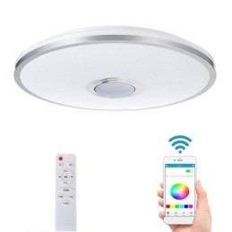 Χρωματιστό φωτιστικό οροφής Flush Mount με λειτουργία χρονισμού ηχείου μουσικής Bluetooth