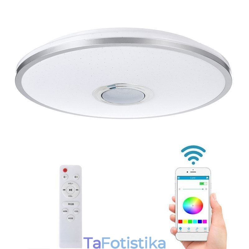 Χρωματιστό φωτιστικό οροφής Flush Mount με λειτουργία χρονισμού ηχείου μουσικής Bluetooth