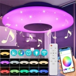 Διακοσμητική λάμπα Flush Mount Λάμπα ηχείων Bluetooth Music Remote Control APP