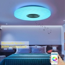 Διακοσμητική λάμπα Flush Mount Λάμπα ηχείων Bluetooth Music Remote Control APP