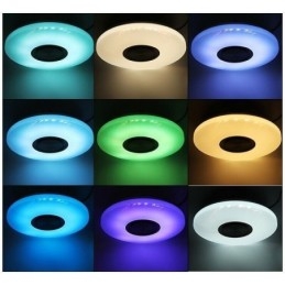 Διακοσμητική λάμπα Flush Mount Λάμπα ηχείων Bluetooth Music Remote Control APP