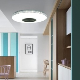 Διακοσμητικό φωτιστικό οροφής Flush Mount Remote APP Control Λάμπα ηχείου μουσικής Bluetooth