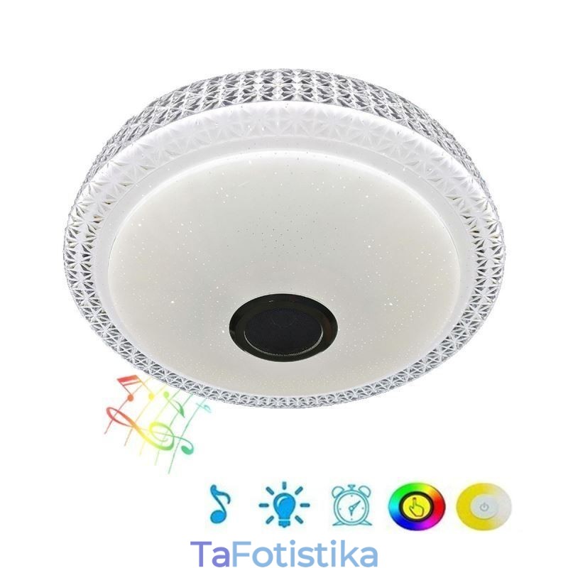 Διακοσμητικό φωτιστικό οροφής Remote APP Control Bluetooth Music Speaker Flush Mount