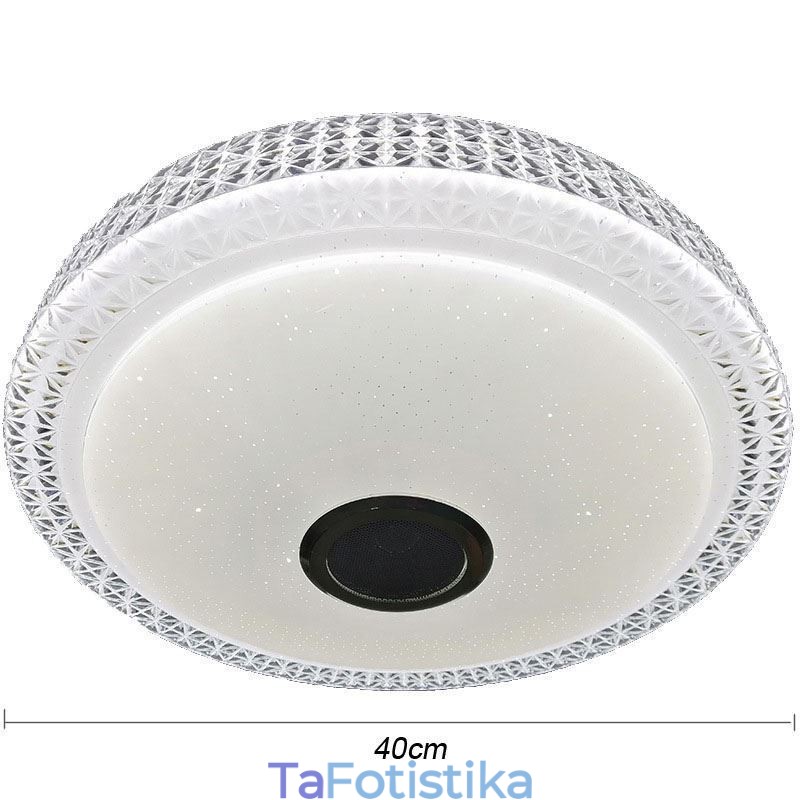 Διακοσμητικό φωτιστικό οροφής Remote APP Control Bluetooth Music Speaker Flush Mount