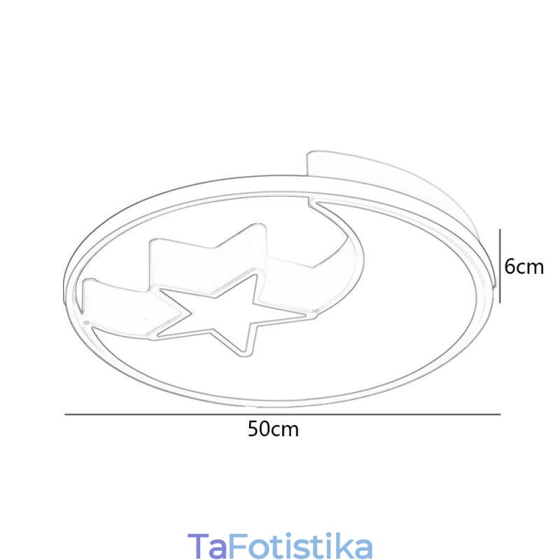 Φωτιστικό οροφής Moon & Star Flush Mount