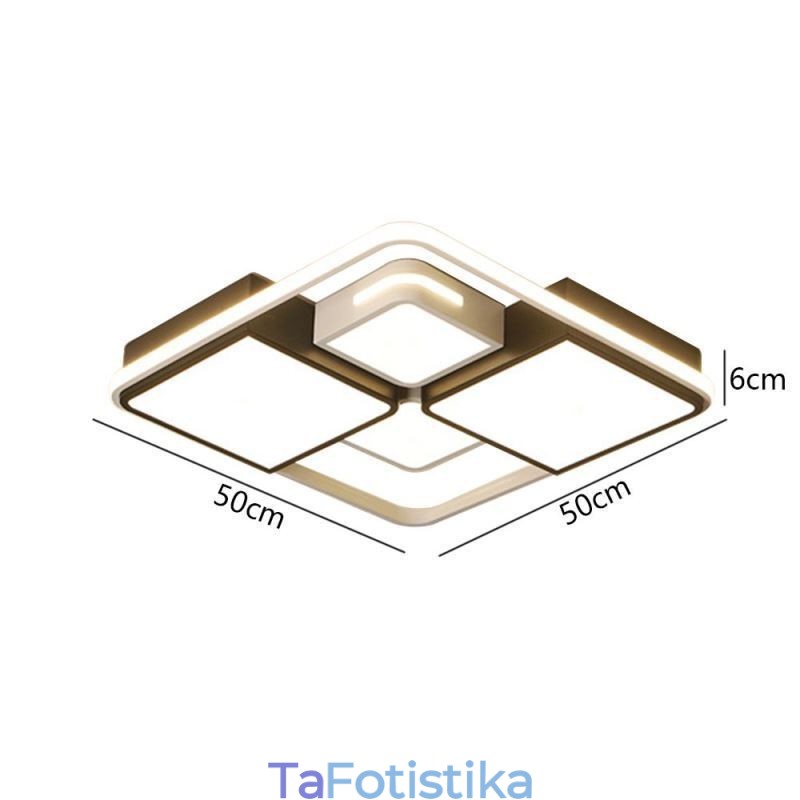 Μοντέρνο Φωτιστικό Οροφής Ακρυλικό Τετράγωνο Ασπρόμαυρο Φωτιστικό