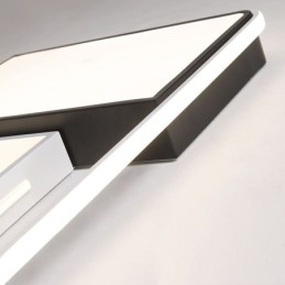 Μοντέρνο Φωτιστικό Οροφής Ακρυλικό Τετράγωνο Ασπρόμαυρο Φωτιστικό