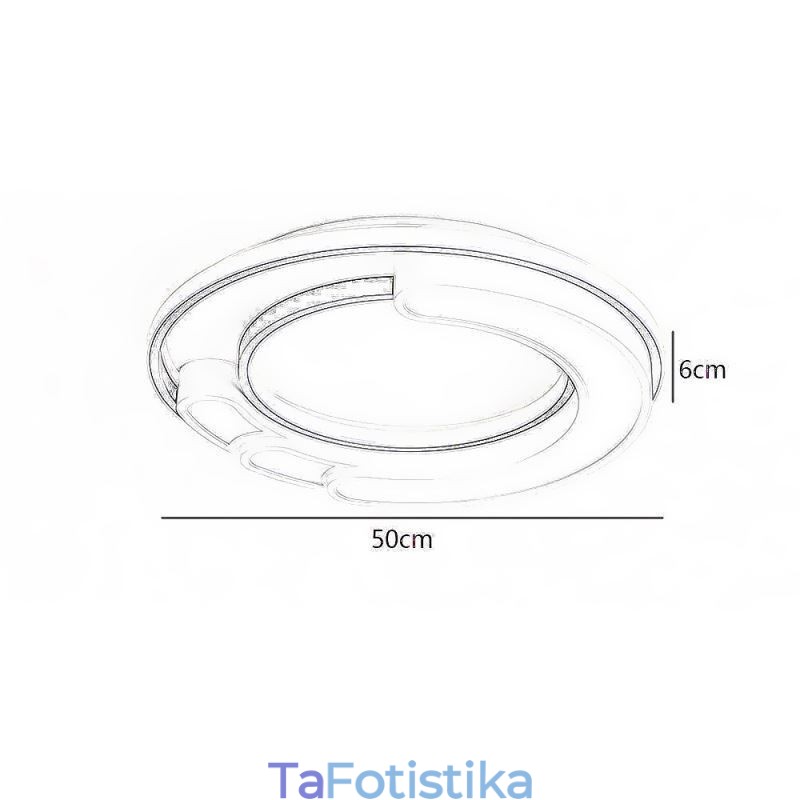 Ακρυλικό φωτιστικό οροφής με κυκλικό flush mount