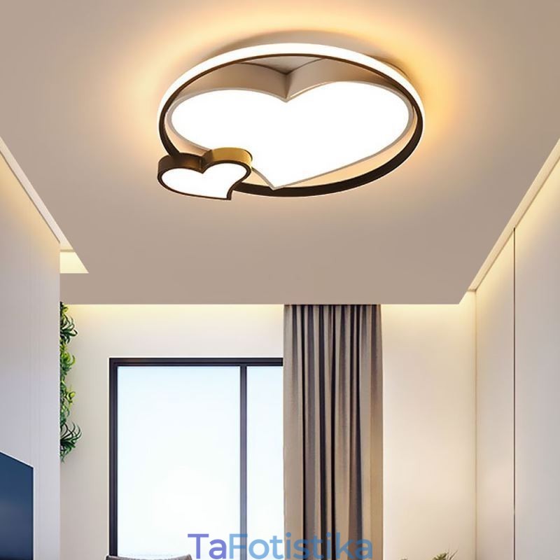 Διακοσμητικό Φωτιστικό Οροφής Double Hearts Flush Mount