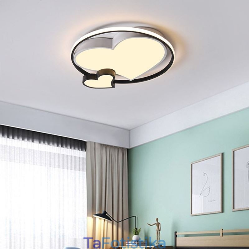 Διακοσμητικό Φωτιστικό Οροφής Double Hearts Flush Mount