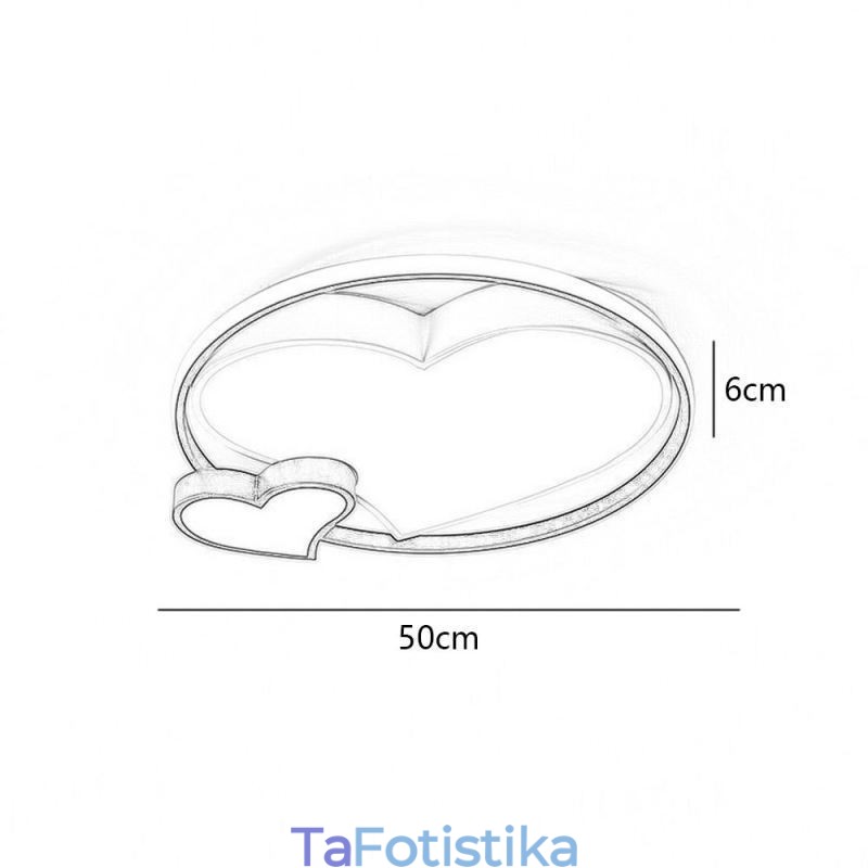 Διακοσμητικό Φωτιστικό Οροφής Double Hearts Flush Mount