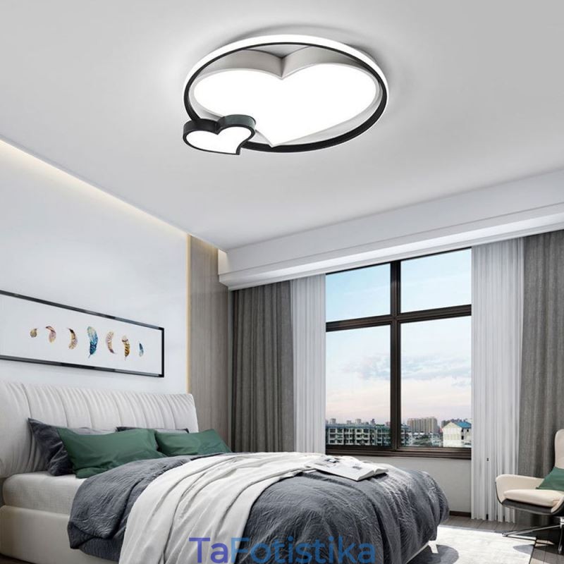 Διακοσμητικό Φωτιστικό Οροφής Double Hearts Flush Mount