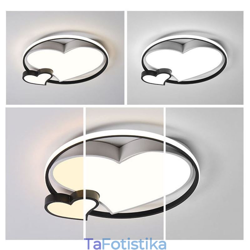 Διακοσμητικό Φωτιστικό Οροφής Double Hearts Flush Mount