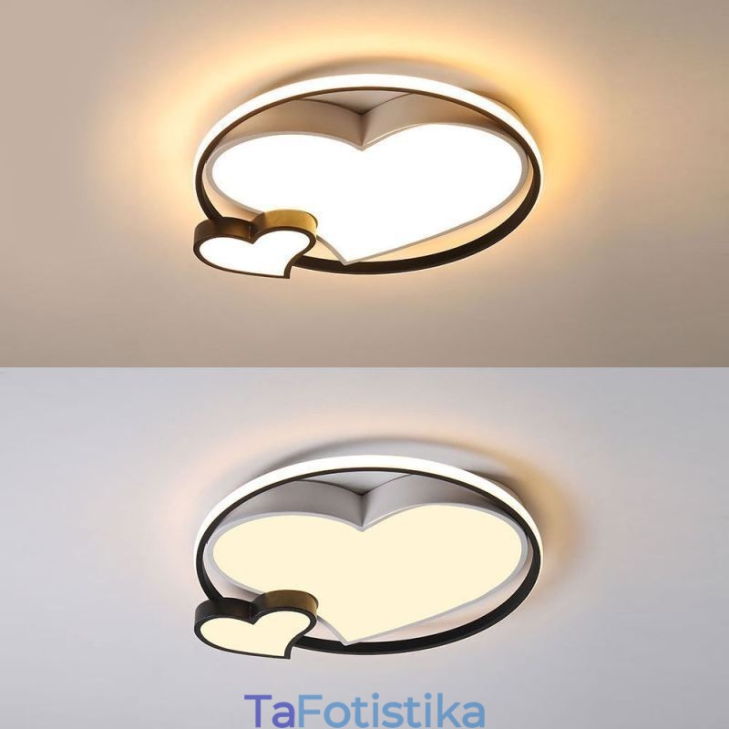 Διακοσμητικό Φωτιστικό Οροφής Double Hearts Flush Mount