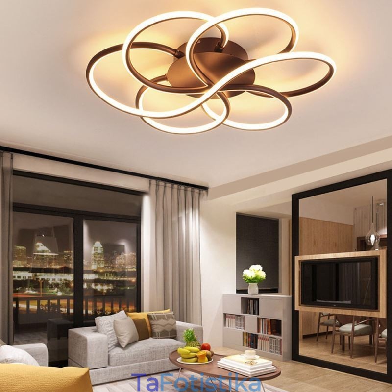 Linear Flush Mount Φωτιστικό Οροφής Μοντέρνο Φωτιστικό Σχεδιασμού Λουλουδιού