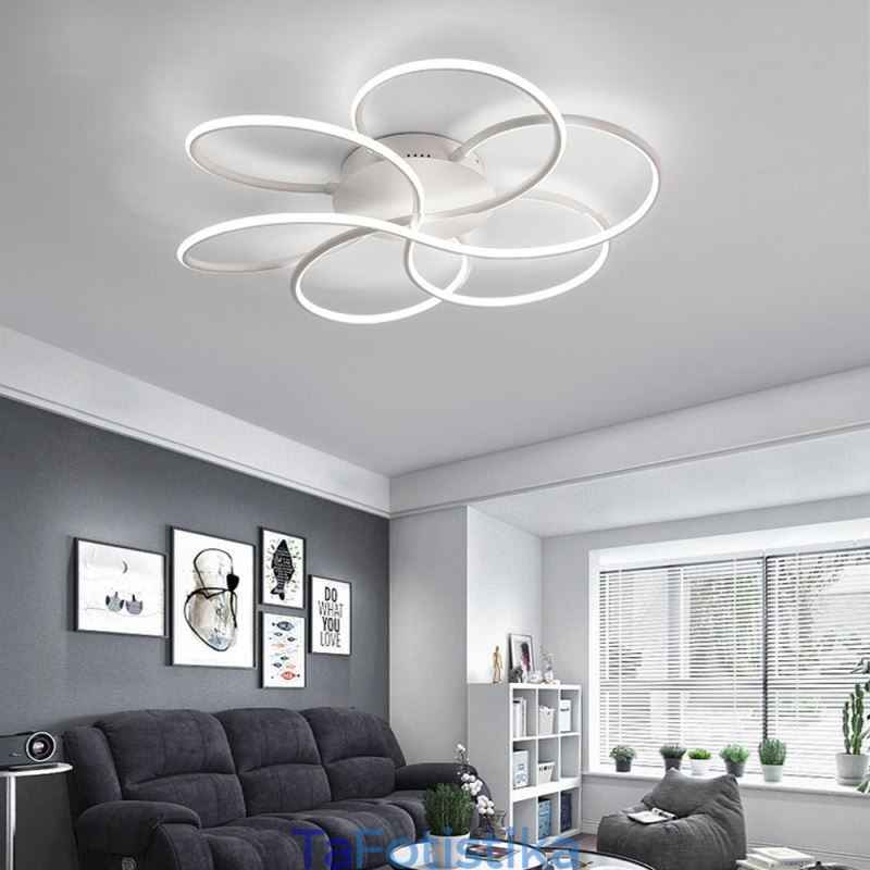 Linear Flush Mount Φωτιστικό Οροφής Μοντέρνο Φωτιστικό Σχεδιασμού Λουλουδιού