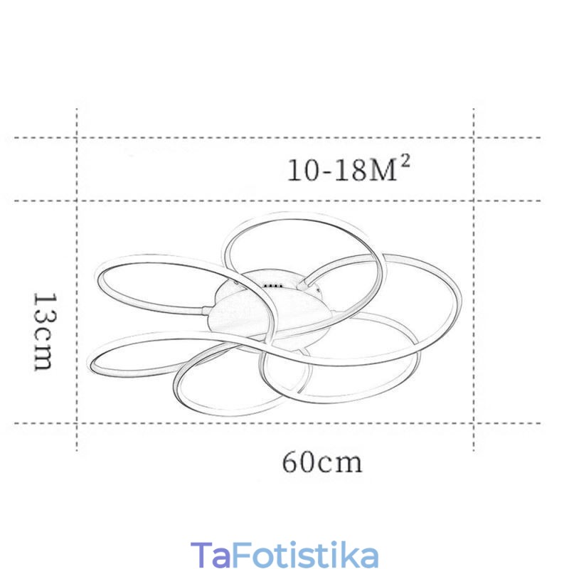 Linear Flush Mount Φωτιστικό Οροφής Μοντέρνο Φωτιστικό Σχεδιασμού Λουλουδιού