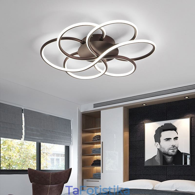 Linear Flush Mount Φωτιστικό Οροφής Μοντέρνο Φωτιστικό Σχεδιασμού Λουλουδιού