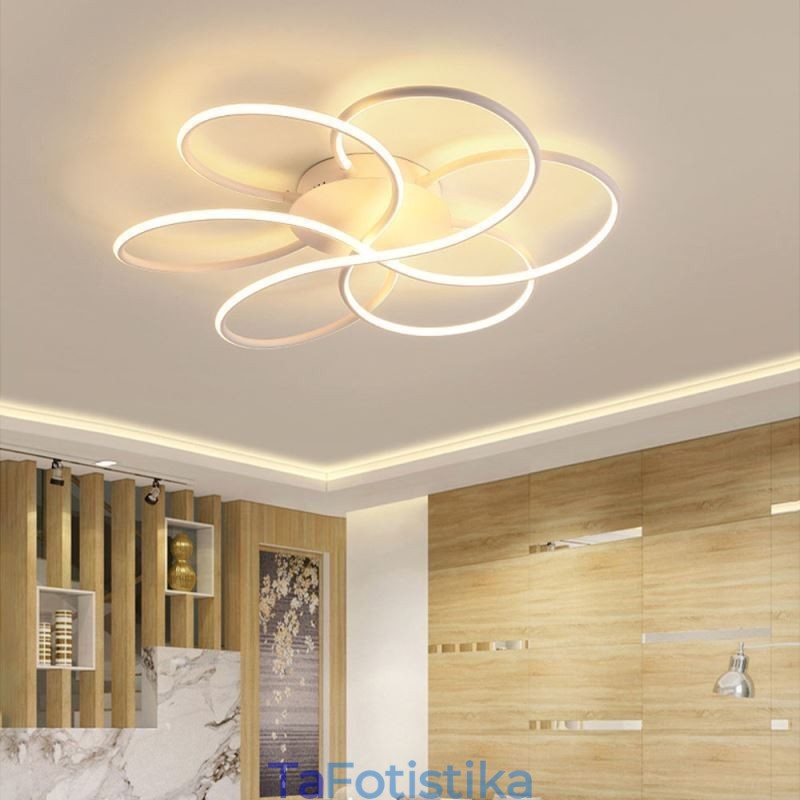 Linear Flush Mount Φωτιστικό Οροφής Μοντέρνο Φωτιστικό Σχεδιασμού Λουλουδιού