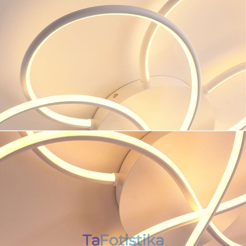 Linear Flush Mount Φωτιστικό Οροφής Μοντέρνο Φωτιστικό Σχεδιασμού Λουλουδιού