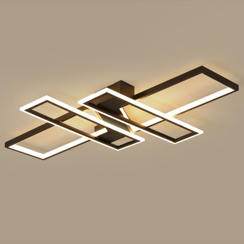 4 Light Flush Mount Φωτιστικό Οροφής Μοντέρνο γεωμετρικό γραμμικό διακοσμητικό φωτιστικό