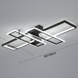 4 Light Flush Mount Φωτιστικό Οροφής Μοντέρνο γεωμετρικό γραμμικό διακοσμητικό φωτιστικό