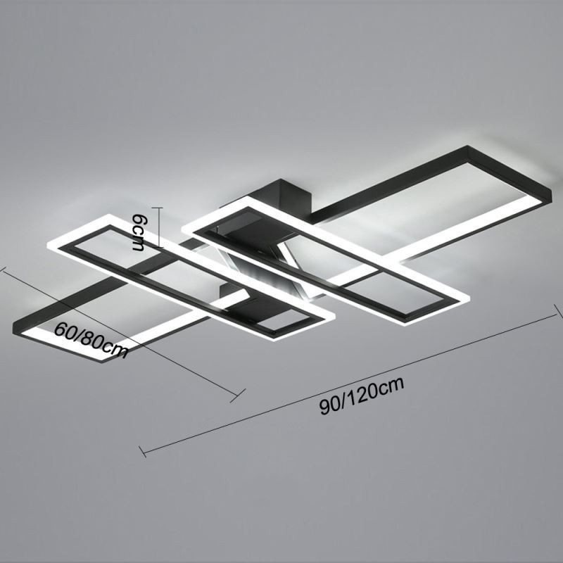 4 Light Flush Mount Φωτιστικό Οροφής Μοντέρνο γεωμετρικό γραμμικό διακοσμητικό φωτιστικό