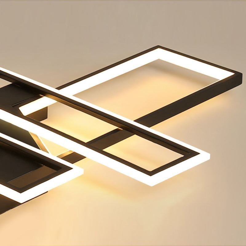 4 Light Flush Mount Φωτιστικό Οροφής Μοντέρνο γεωμετρικό γραμμικό διακοσμητικό φωτιστικό