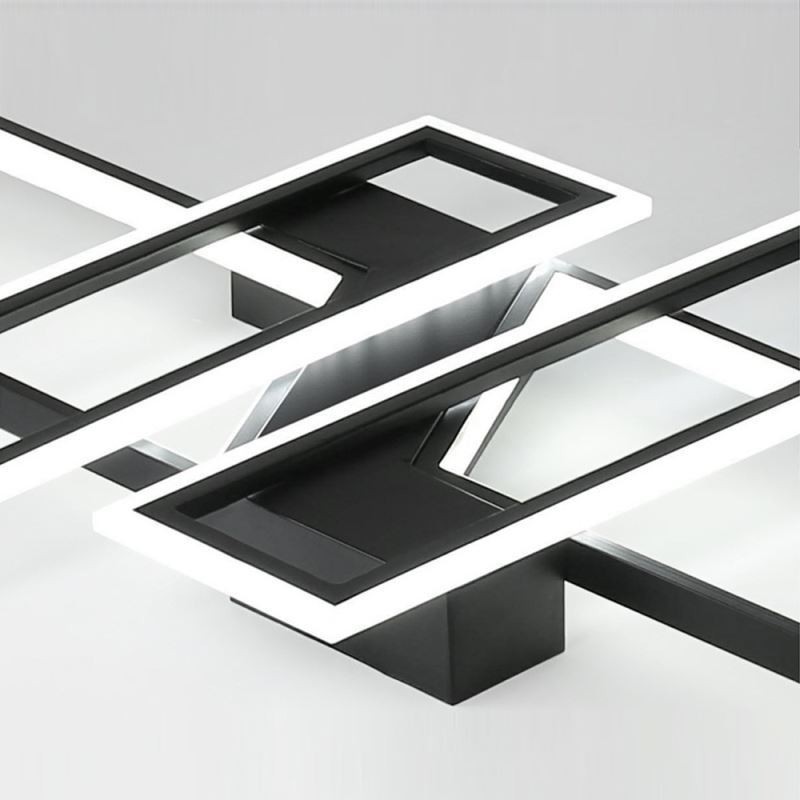 4 Light Flush Mount Φωτιστικό Οροφής Μοντέρνο γεωμετρικό γραμμικό διακοσμητικό φωτιστικό
