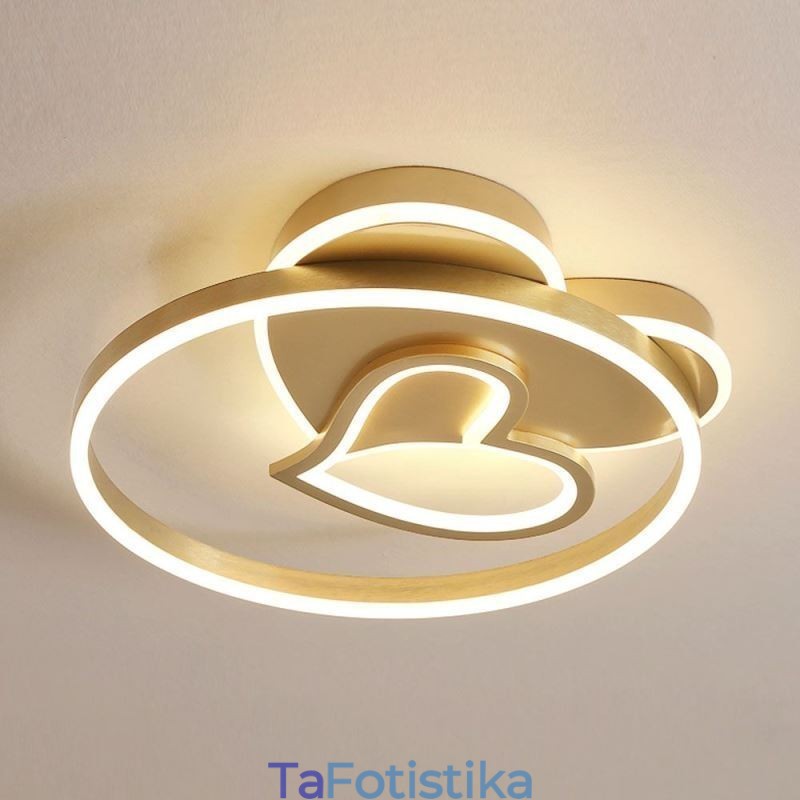 Μοντέρνο Flush Mount Ακρυλικό Φωτιστικό Οροφής διπλού στρώματος σε σχήμα καρδιάς