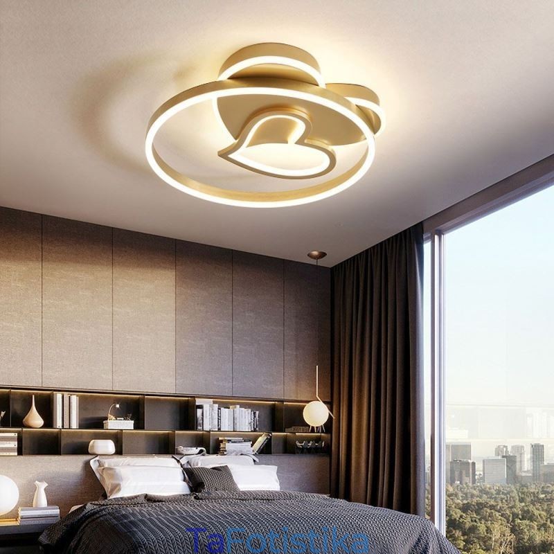 Μοντέρνο Flush Mount Ακρυλικό Φωτιστικό Οροφής διπλού στρώματος σε σχήμα καρδιάς