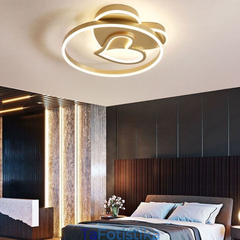 Μοντέρνο Flush Mount Ακρυλικό Φωτιστικό Οροφής διπλού στρώματος σε σχήμα καρδιάς