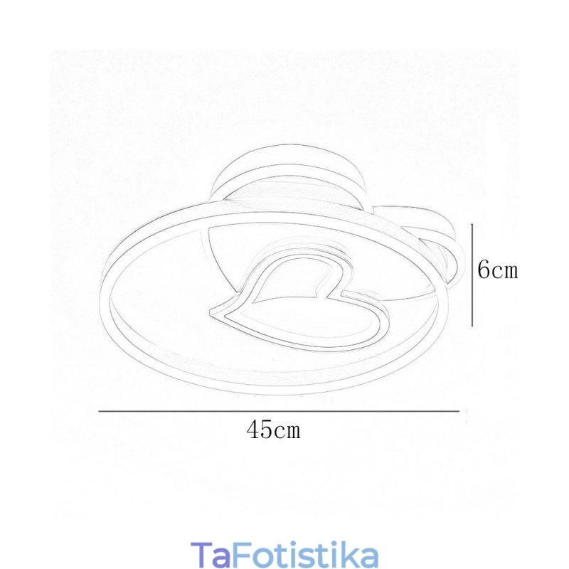 Μοντέρνο Flush Mount Ακρυλικό Φωτιστικό Οροφής διπλού στρώματος σε σχήμα καρδιάς
