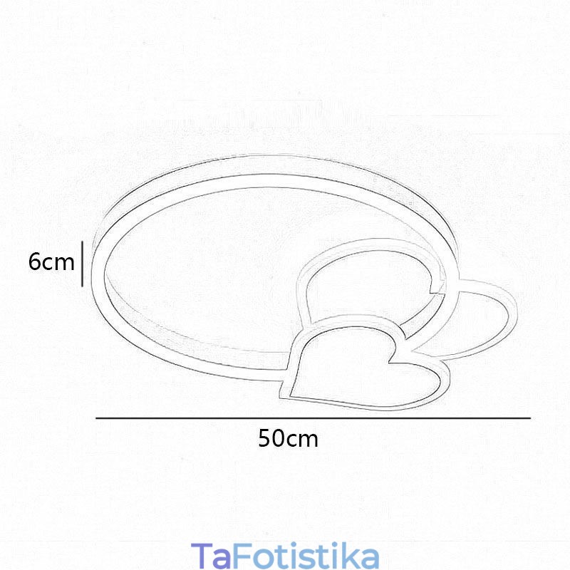Μοντέρνο Acrylic Flush Mount Gold Διπλό Φωτιστικό Οροφής Καρδιάς