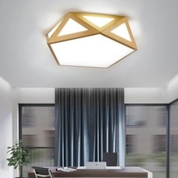Gold Geometric Flush Mount Ακρυλικό Φωτιστικό Οροφής