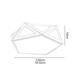 Gold Geometric Flush Mount Ακρυλικό Φωτιστικό Οροφής