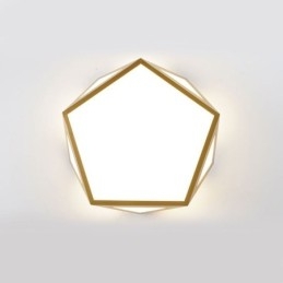 Gold Geometric Flush Mount Ακρυλικό Φωτιστικό Οροφής