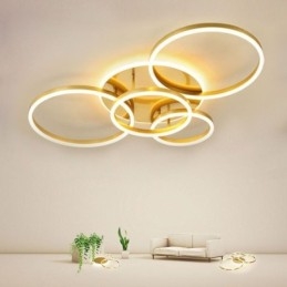 Halo Ring Flush Mount Μοντέρνο Ακρυλικό Φωτιστικό Οροφής